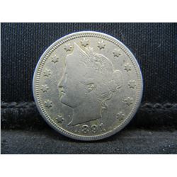 1891 Liberty Nickel F/VF