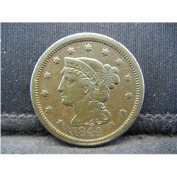 1844 Large Cent XF