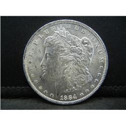 1884 O Morgan Dollar Gem BU Blast White