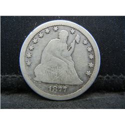 1877 CC seated Quarter  Fine Semi Key