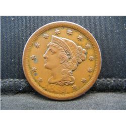 1854 Large Cent XF/AU