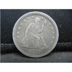 1857 Seated Quarter XF