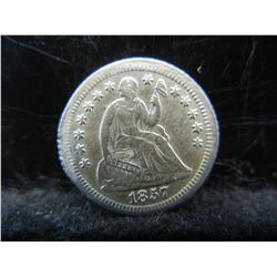 1857 O Seated Half Dime AU