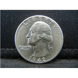 1942 S Silver Washington Quarter CH BU Better Date