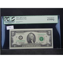 2003 A $2.00 Note PCGS 67PPQ