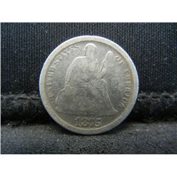 1875 CC Seated Dime Semi Key