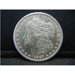 1887 S Morgan Dollar AU/BU Better Date