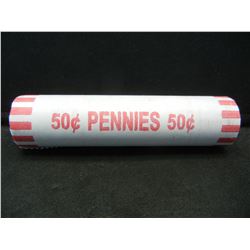 Paper Wrapped Roll of United States Lincoln Steel Wheat Cents