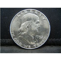 1952-D United States Franklin Silver Half Dollar