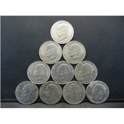 10 Count United States Circulated Eisenhower Ike Clad Dollars