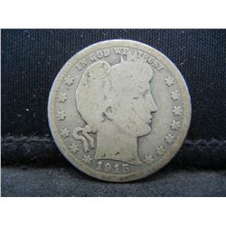 1915 United States Barber Silver Quarter