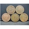 Image 1 : 5 - United States Cull Large Cents - Readable Dates