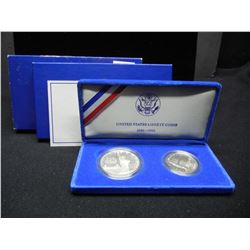 1986 United States Statue of Liberty 2 Coin Proof Set in Original Packaging