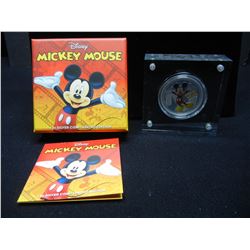 Disney Limited Edition 2014 Proof Colorized Mickey Mouse 1 Oz. .999 Silver Round