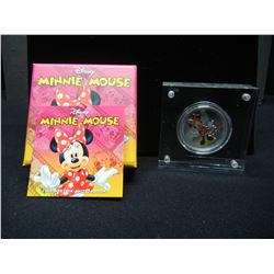 Disney Limited Edition 2014 Proof Colorized Minnie Mouse 1 Oz. .999 Silver Round