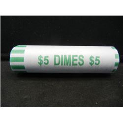 Paper Wrapped Roll of United States Mercury Silver Dimes