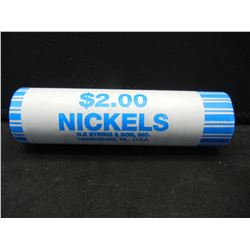 Paper Wrapped Roll of United States Buffalo Head Indian Nickels