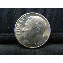 1951-D United States Roosevelt Silver Dime