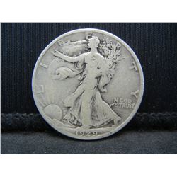 1929-S United States Walking Liberty Silver Half Dollar