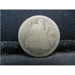 1887 United States Seated Liberty Silver Dime