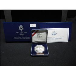 2002 United States Olympic Winter Games Proof Silver Dollar in Original Packaging