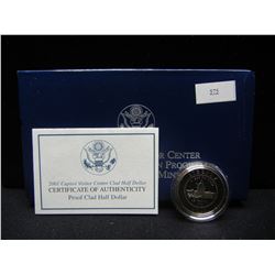 2001 United States Capitol Visitor Center Clad Half Dollar in Original Packaging