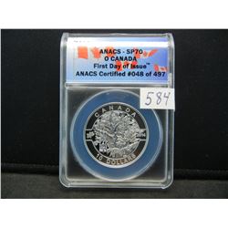 2014 ANACS SP70 Canada First Day of Issue Silver $10 - Old Maple Tree