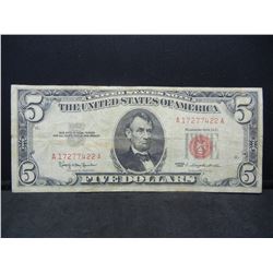 Series 1963 United States $5.00 Red Seal Note