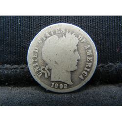 1902 United States Barber Silver Dime
