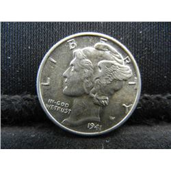 1941 United States Mercury Silver Dime