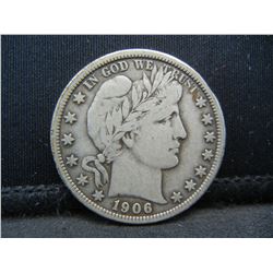 1906-O United States Barber Silver Half Dollar VF/XF