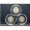 Image 1 : (3) 1916 SILVER (90%) BARBER DIMES