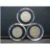 Image 2 : (3) 1916 SILVER (90%) BARBER DIMES