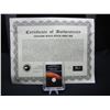 Image 1 : (MARS ROCK), MARTIAN METEORITE NWA 998, CERTIFICATE OF AUTHENTICITY (COA)