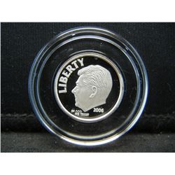 2006 Ronald Reagan Proof .999 Silver Dime - Rare Find