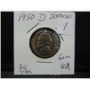 Image 3 : 1950 D Jefferson Nickel Gem BU Key date Full Steps