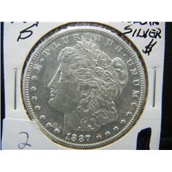 1887 S Morgan Dollar CH BU Prooflike Key date