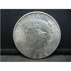 1934 Peace Dollar Gem BU semi Key Date!