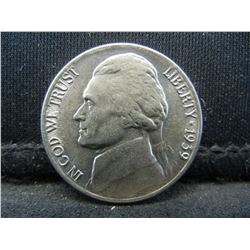 1939 S Jefferson Nickel CH BU Better date
