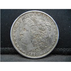 1891 S Morgan Dollar AU/BU