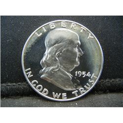 1954 Franklin Half Dollar Gem Proof Super Nice . Scarce!!