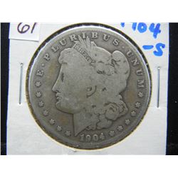 1904 S Morgan Dollar Vg Better date