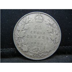 1932 Canadian Half Dollar Fine