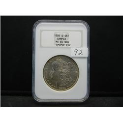 1884 O Morgan Dollar NGC MS60 Sample Scarce!!