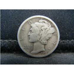 1918 S Mercury Dime VF Better date