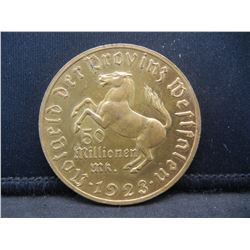 1923 Germany Weimar West Phalia 50 Million Mark BU Scarce!!