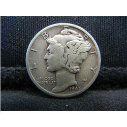 1945 Micro "S" Mercury Dime XF