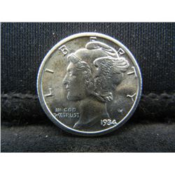 1934 Mercury Dime Gem BU++ Blast White