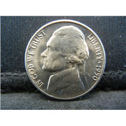 1950 D Jefferson Nickel Gem BU