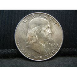 1948 D Franklin Half Dollar CH BU Better Date Nice